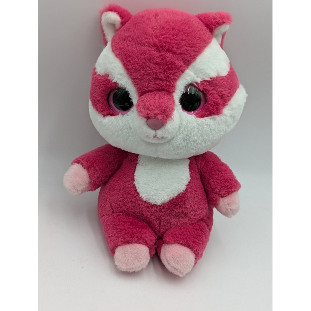 Aurora YooHoo Plush Pink White Squirrel Large 11 Inch Glitter Eyes 2019